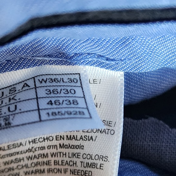 Brooks Brothers Blue Lightweight Advantage Chino Clark Pants Mens 36x30 - Picture 7 of 15